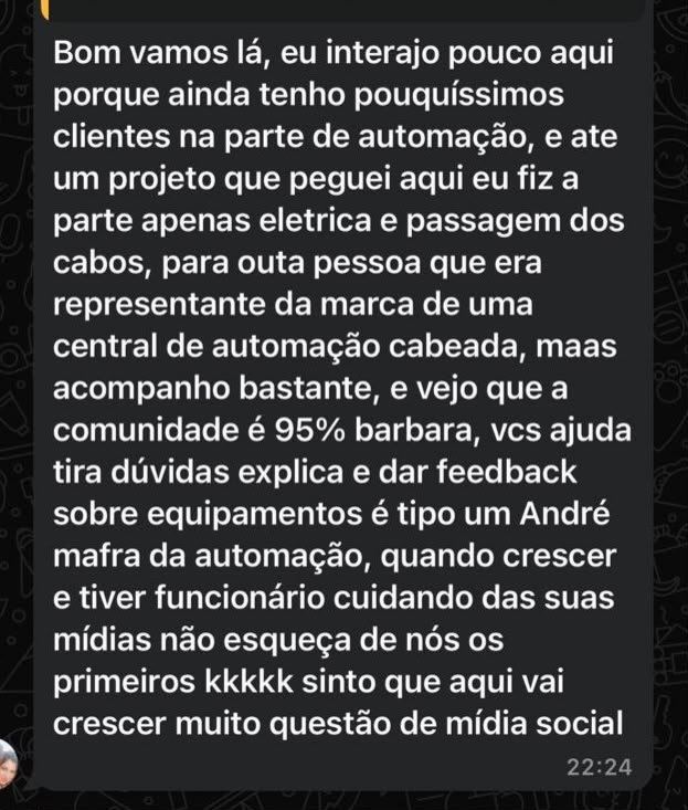 Depoimento sobre a comunidade e o suporte diário